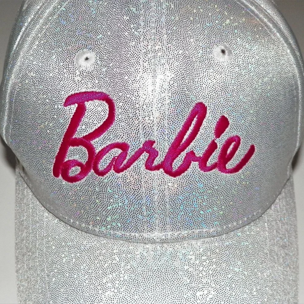Barbie Silver Glitter Baseball Cap Hat